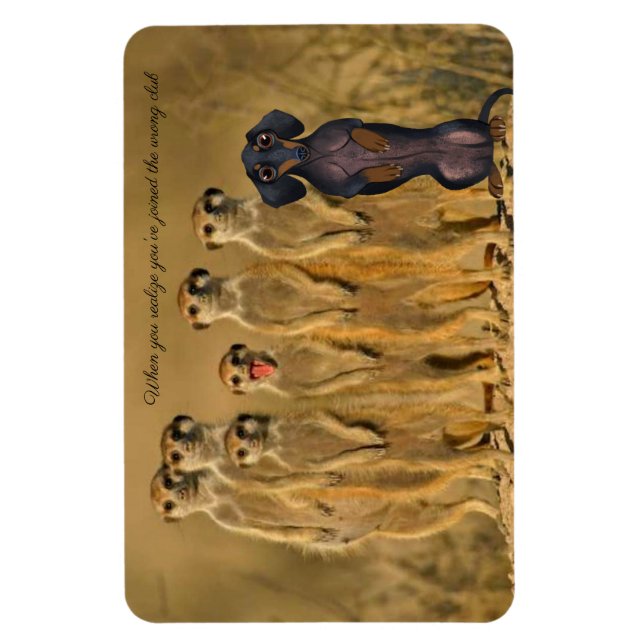 Íman Funny Dachshund Meerkat Magnet (Vertical)