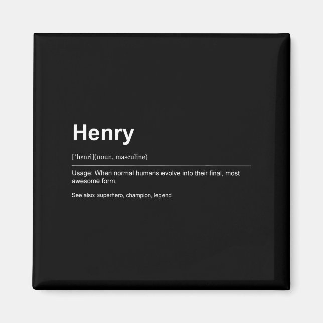 Íman Funny Definition Quote For The Name Henry _  (Frente)