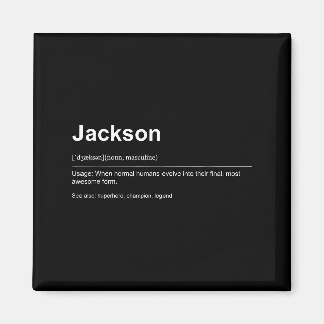 Íman Funny Definition Quote For The Name Jackson _  (Frente)