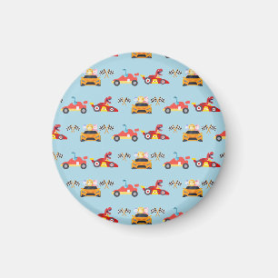 Íman Funny Dinosaur, aniversário de criança de carro de