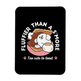 Íman Funny Dog and S’more Design – Kawaii Pet Lover Pun