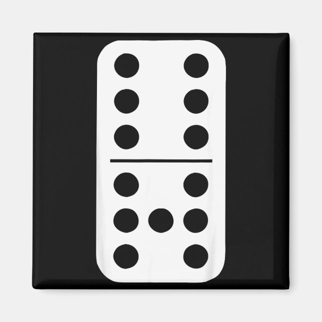 Íman Funny Domino Meme Six Seven Play Strategy Number H (Frente)