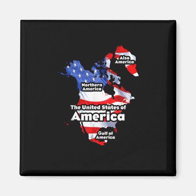 Íman Funny Donald Trump American Flag Canadá (Frente)
