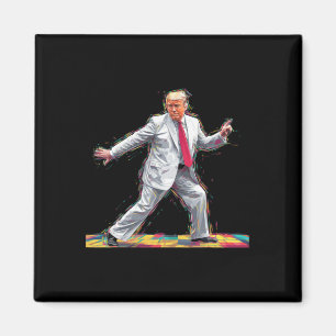 Íman Funny Donald Trump Disco Dançando 60s 70s 80s Pres