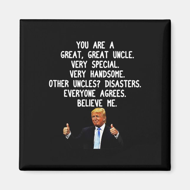 Íman Funny Donald Trump Tio Gag Gift Conservador Unc (Frente)