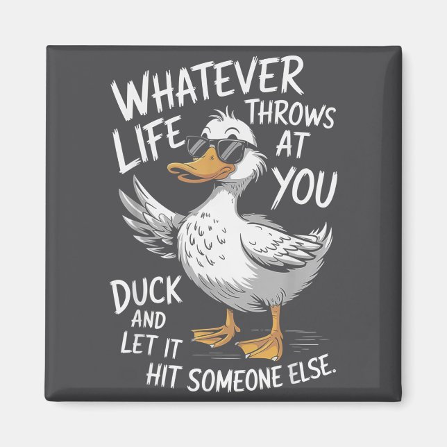 Íman Funny Duck Shirt Funny Quote Graphic Tees For Men  (Frente)
