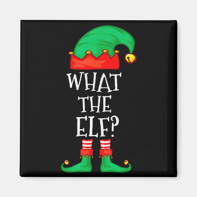 Íman Funny Elf Family Christmas What The Elf Sweater Me (Frente)