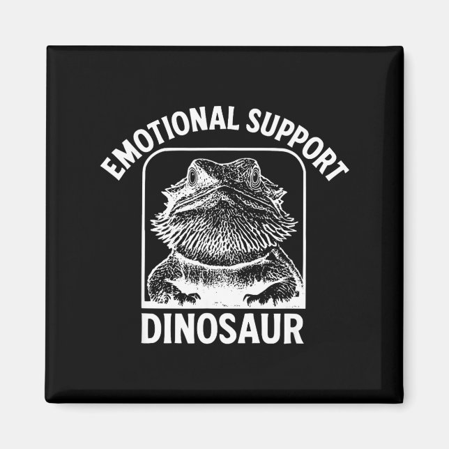 Íman Funny Emotional Suprt Dinosaur  (Frente)