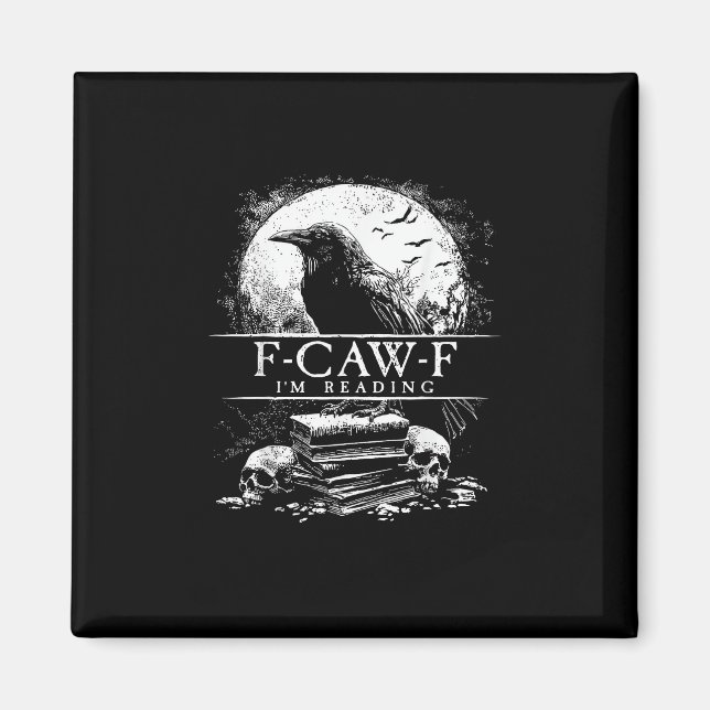 Íman Funny F-Caw-F Books Skulls Gothic (Frente)