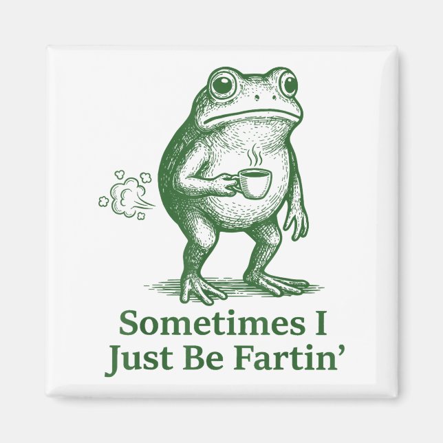 Íman Funny Farting Frog Fart Joke Sometimes I Just Be F (Frente)