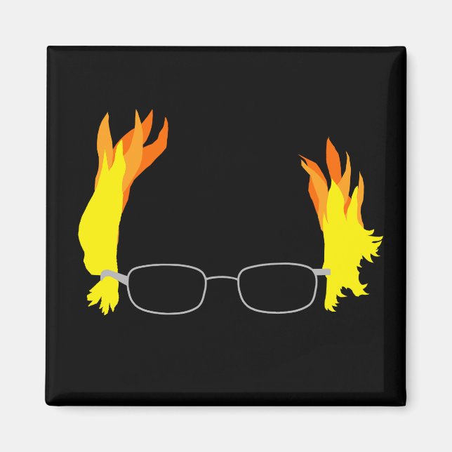 Íman Funny Fiery Hair Bernie Sanders (Frente)