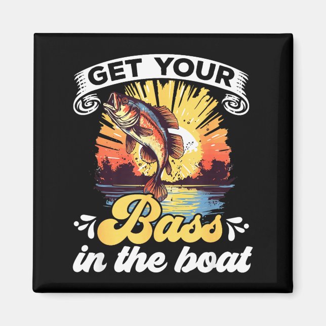 Íman Funny Fishing Quote Hooked On B Fishing  (Frente)