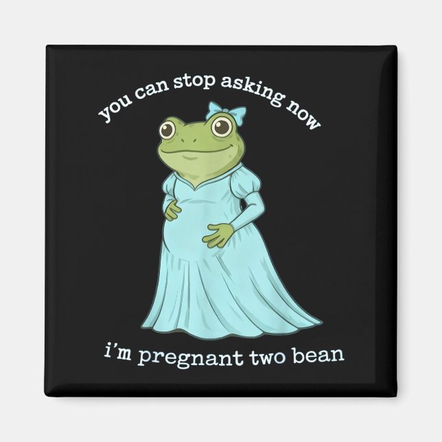 Íman Funny Frog Pregnancy Announcement Medieval Pregnan (Frente)