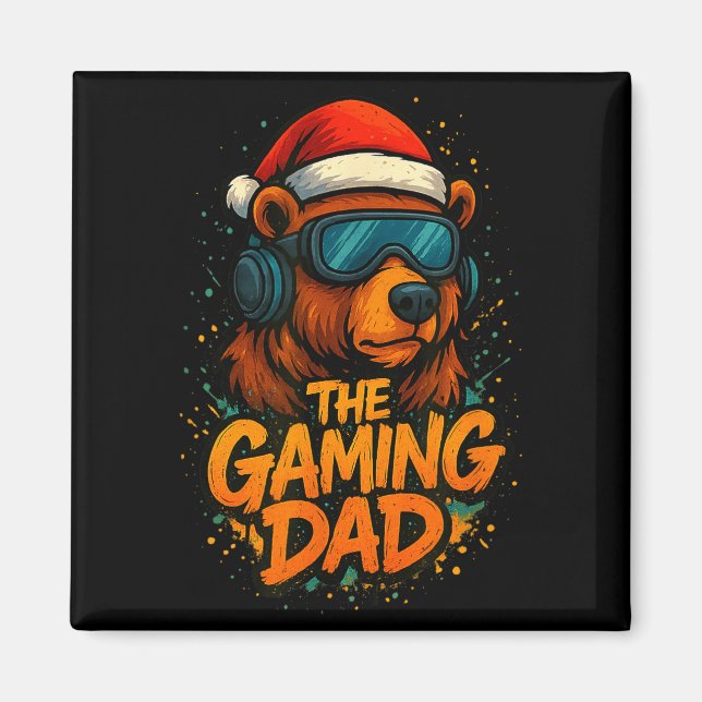 Íman Funny Gaming Dad Christmas Outfit Gamer Gift  (Frente)