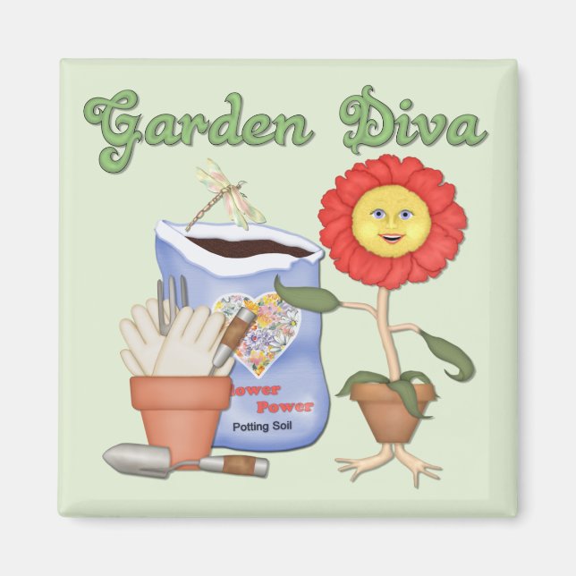 Íman Funny Garden Diva (Frente)