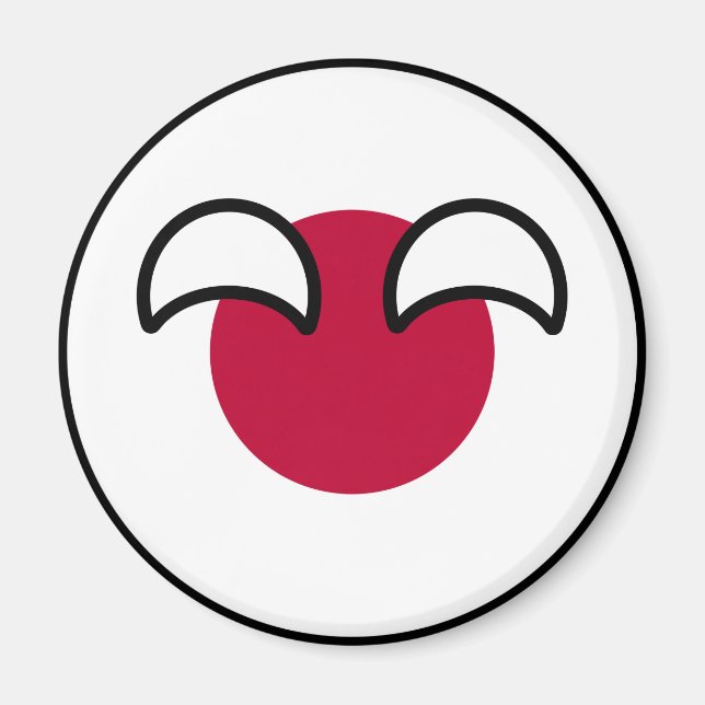 Íman Funny Geeky Japão Countryball Flag (Frente)
