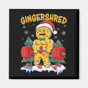 Íman Funny Gingerbird Man Gingershred Gym Bodybuilding