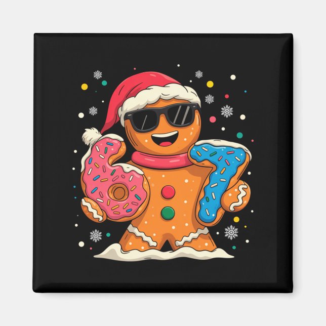 Íman Funny Gingerbread Six Seven 67 Ice Cream Drip Chri (Frente)