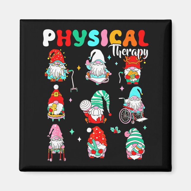Íman Funny Gnome Physical Therapy Pt Physical Therast C (Frente)