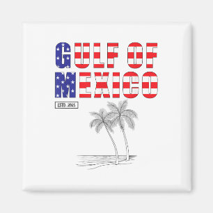 Íman Funny Golfo Do México Bandeira Dos Eua