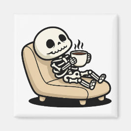 Íman Funny Grim Reaper Drinking Coffee | "Dead Inside" 