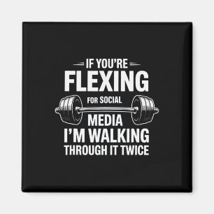Íman Funny Gym Flexing Workout Bodybuilding 1