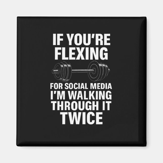 Íman Funny Gym Flexing Workout Bodybuilding 2 (Frente)