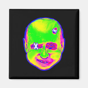 Íman Funny Halloween Putin Palhaço Arte Retro Anos 80 U