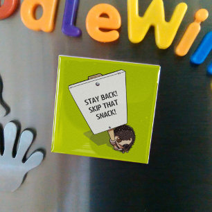 Íman Funny Hedgehog Protestando com Placard Posta