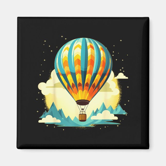 Íman Funny Hot Air Balloon For New Adventures Lovers  (Frente)