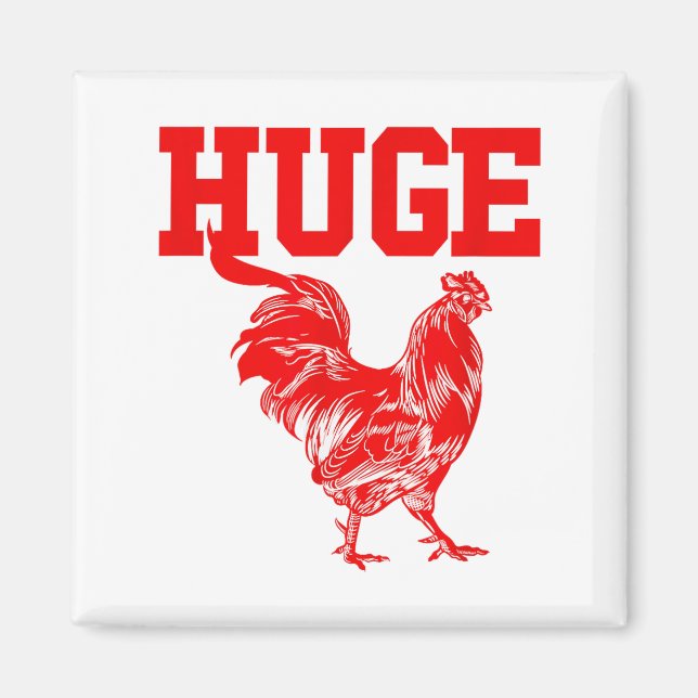Íman Funny Huge Mens Rooster Graphic  (Frente)