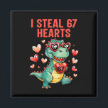 Íman Funny I Steal 67 Hearts T-rex Dinosaur Valentine<br><div class="desc">Funny I Steal 67 Hearts T-rex Dinosaur Valentine</div>