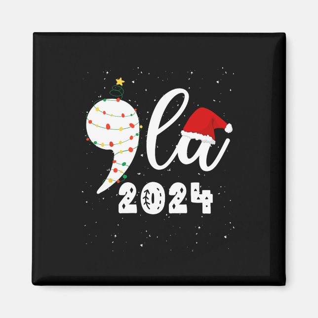 Íman Funny Kamala Harris 2024 Comma La Christmas (Frente)