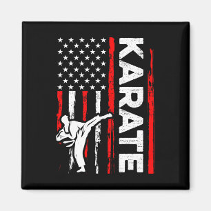 Íman Funny Karate Design 4 De Julho Norte-Americano Ban
