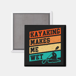Íman Funny Kayak Lover Kayaking Retro River Kayaker