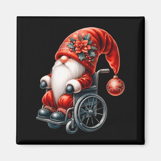 Íman Funny Kids Wheelchair Santa Graphic For Men Christ (Frente)