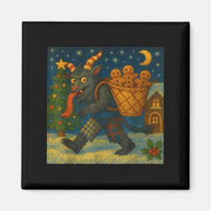 Íman Funny Krampus Biscoito de Gengibre Noite Festivo A