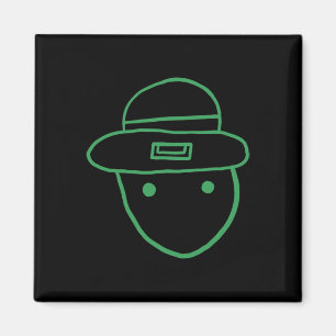Íman Funny Leprechaun Amateur Sketch Meme Rua Irlandesa