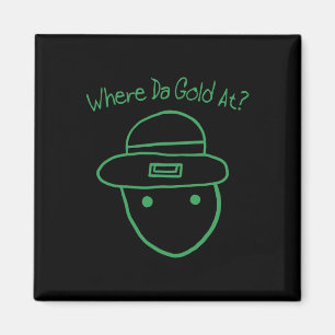 Íman Funny Leprechaun Amateur Sketch Meme Rua Irlandesa