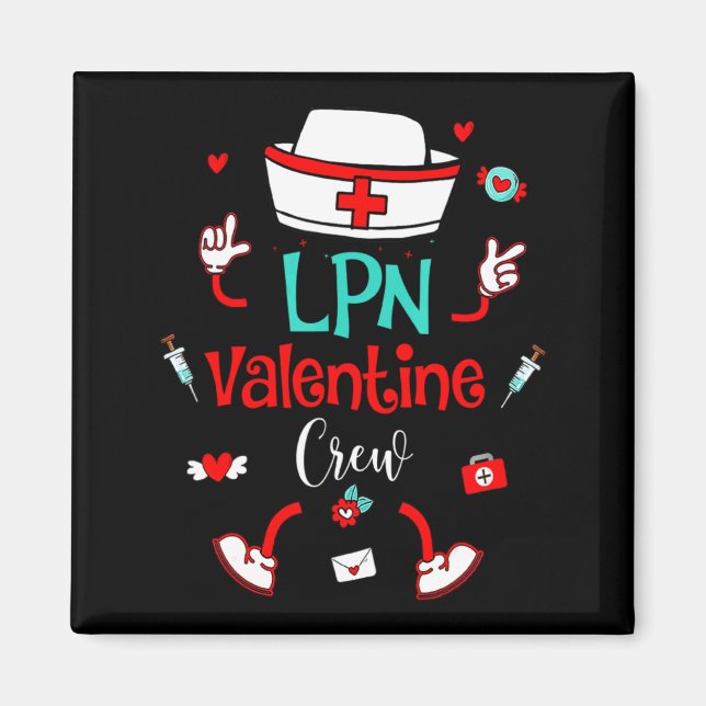 Íman Funny Lpn Valentines Day Nurse Crew Family Group N (Frente)
