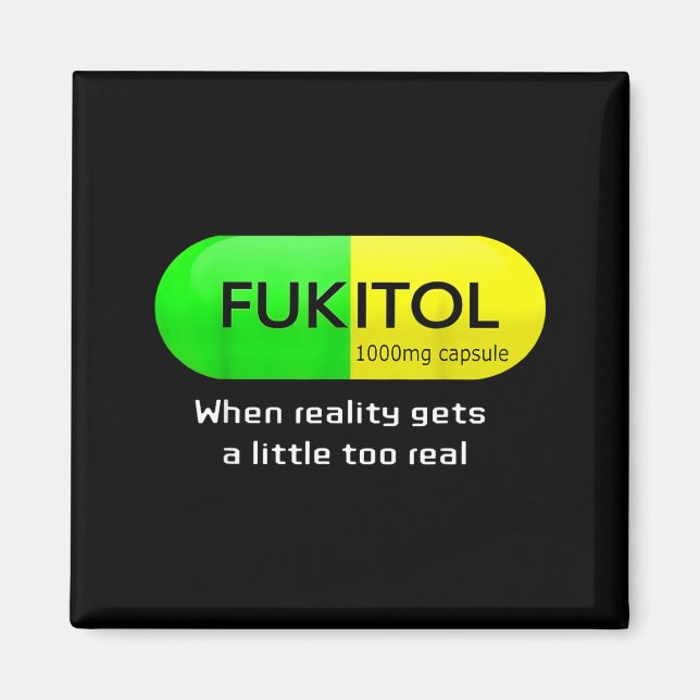 Íman Funny Medication Gooditol Capsule Pharmacy Humor  (Frente)