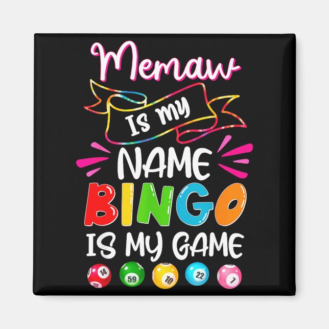 Íman Funny Memaw Is My Name Bingo Is My Game, Bingo Lov (Frente)