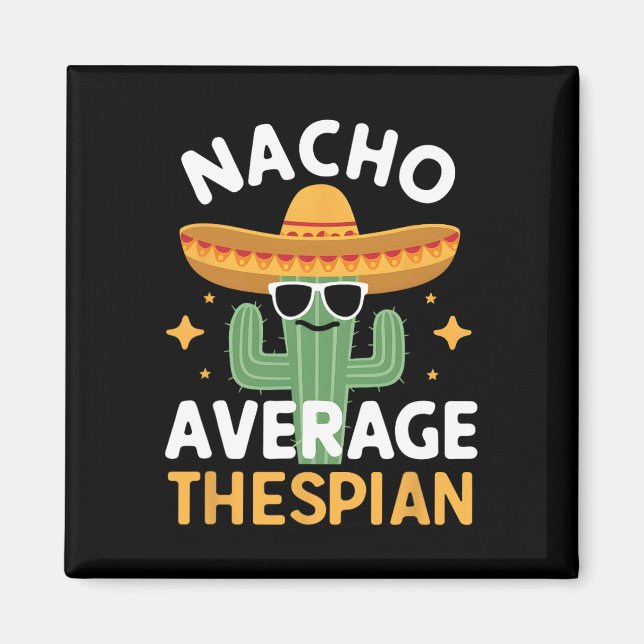 Íman Funny Nacho Ator Médio Cinco De Mayo Mexicano (Frente)