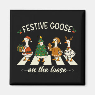 Íman Funny Natal Meme do Ganso Bobo Ganso Festivo Em