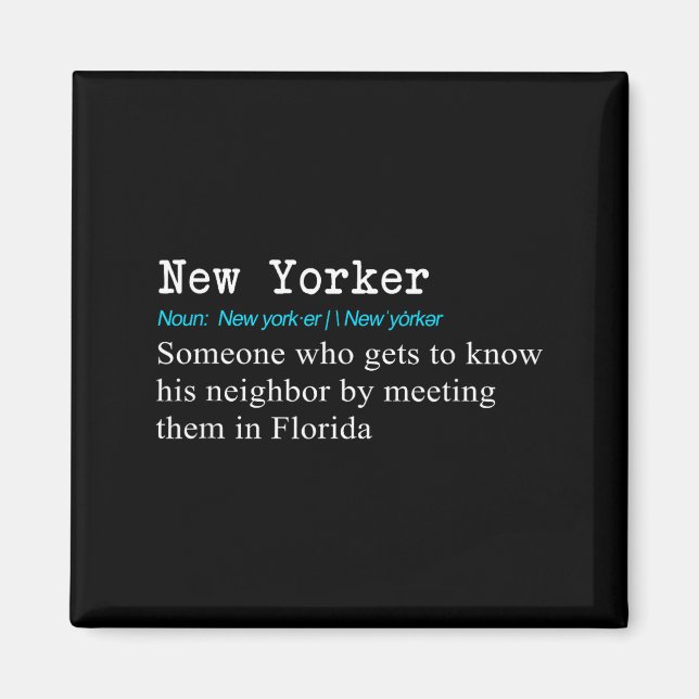 Íman Funny New Yorker Dictionary Definition Gif  (Frente)
