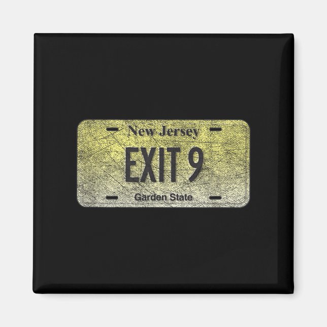 Íman Funny Nj State Vanity License Plate Exit 9  (Frente)
