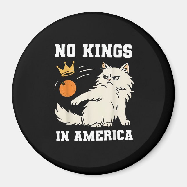 Íman Funny No Kings in America Retro Classic Style (Frente)