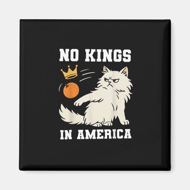 Íman Funny No Kings in America Retro Classic Style (Frente)