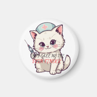 Íman Funny Nurse Cat The Vein Finder Personalized