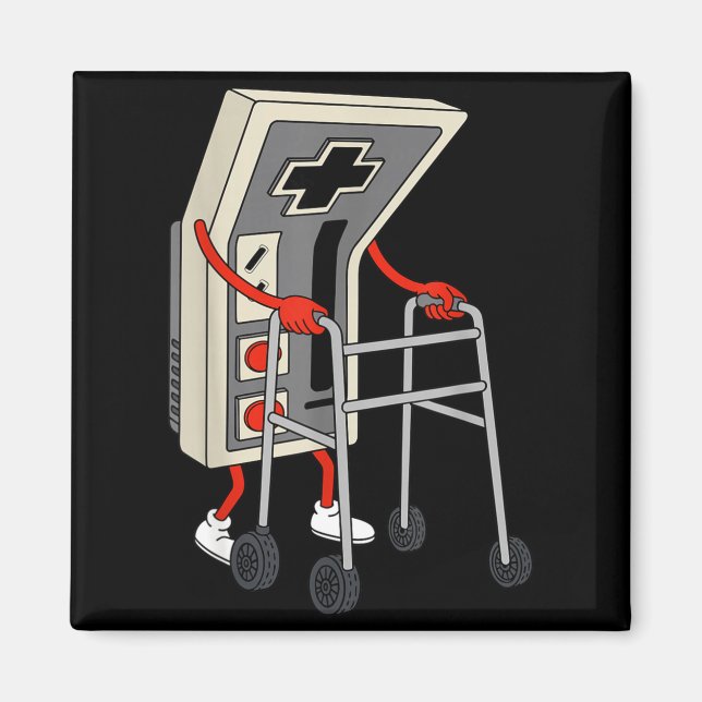 Íman Funny Old Gamer Gaming Retro 80s 90s Video Game Ol (Frente)